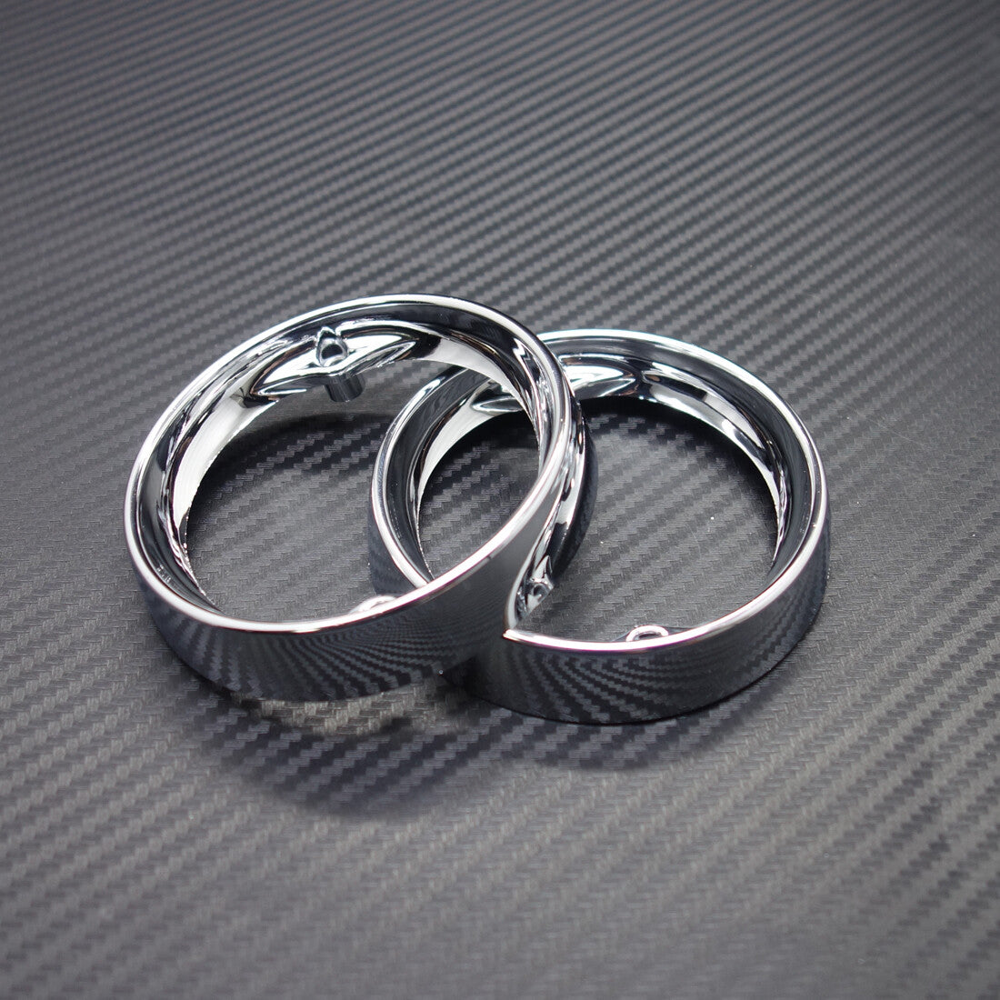 Chrome Deep Dish Turn Signal Bezels For Touring Road King Road Glide 1986-2016