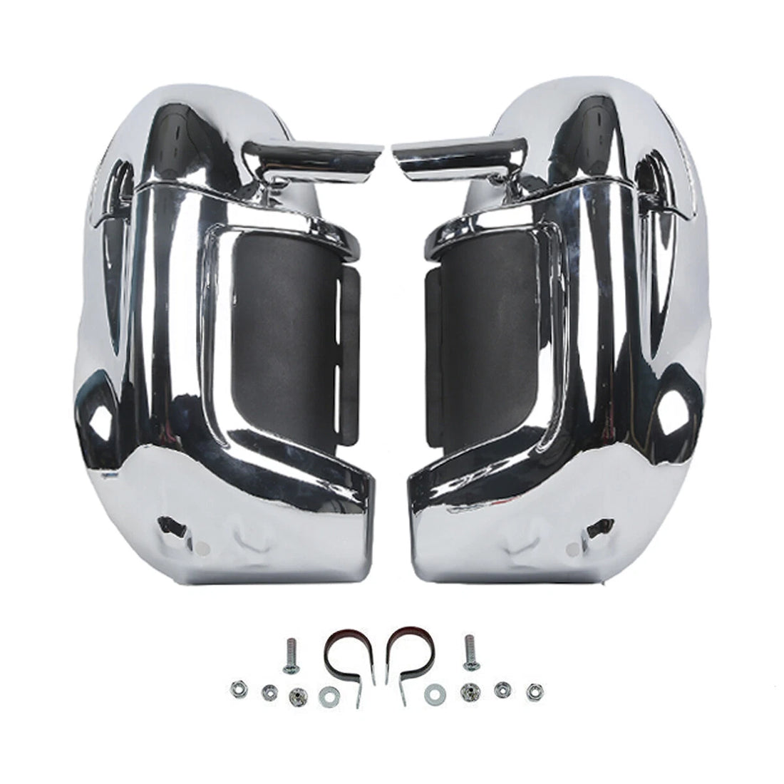 Chrome Lower Vented Leg Fairing Glove Box For Harley Touring models Flt 83-13 US