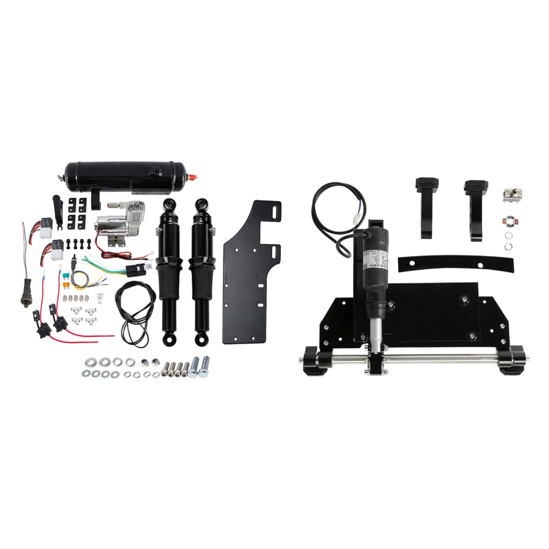 Electric Center Stand Air Ride Suspension Tank Fit For Harley Road Glide 09-16