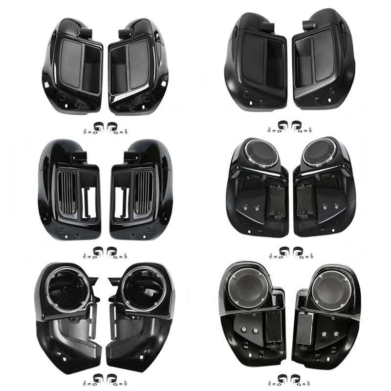 Lower Vented Fairing Glove Box Speaker Pods For Harley Touring Road Glide 14-24