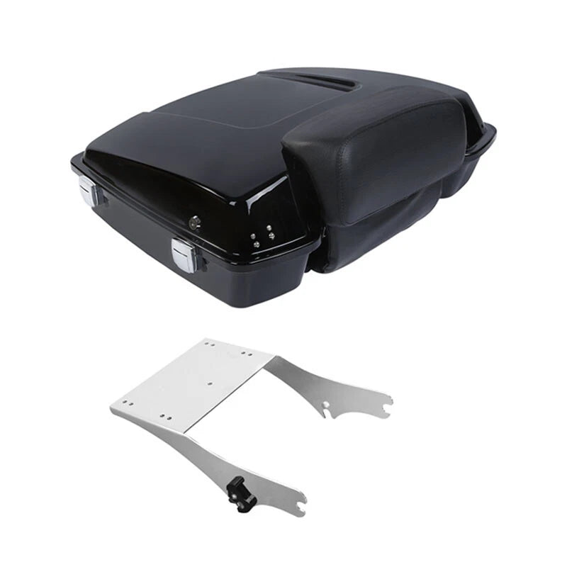 Razor Trunk Backrest Luggage Two Up Mount Rack Fit For Harley Touring 1997-2008