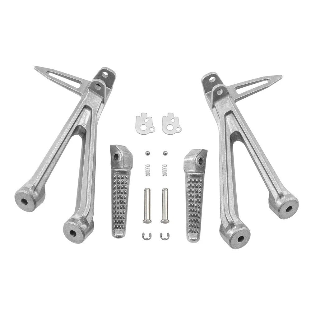 Honda CB650R CBR650R Silver Rear Passenger Foot Pegs Bracket Fit For 2019-2025