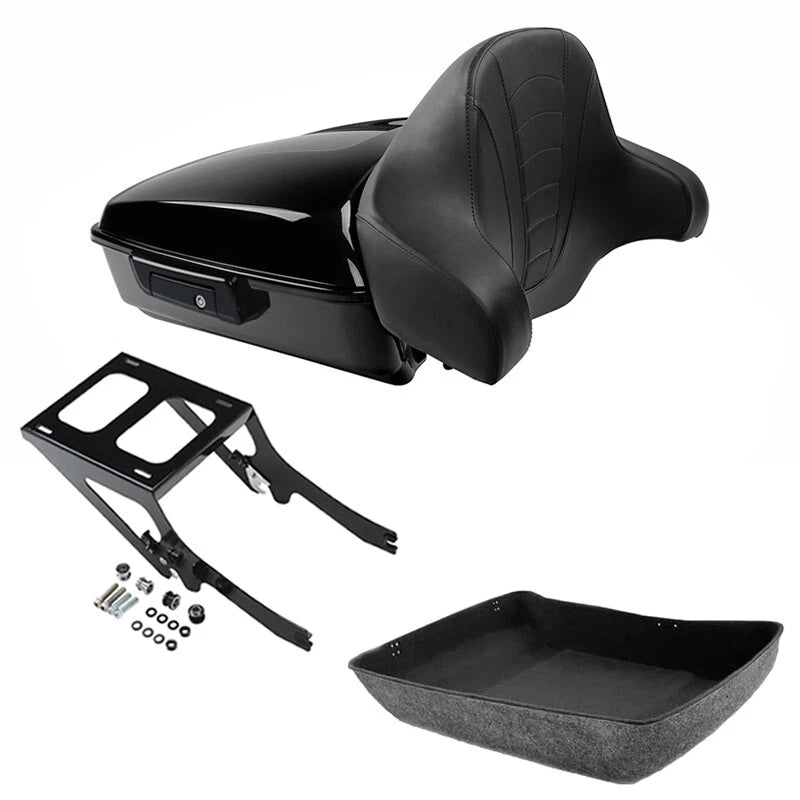 Chopped Trunk Pad Two-Up Mount Fit For Harley Softail Deluxe Flde Flhcs 2018-26