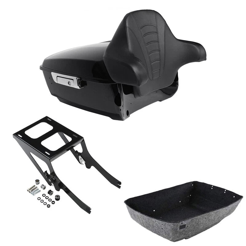 King Trunk Backrest Mount Rack Fit For Harley Heritage Classic Flhcs 2018-2026