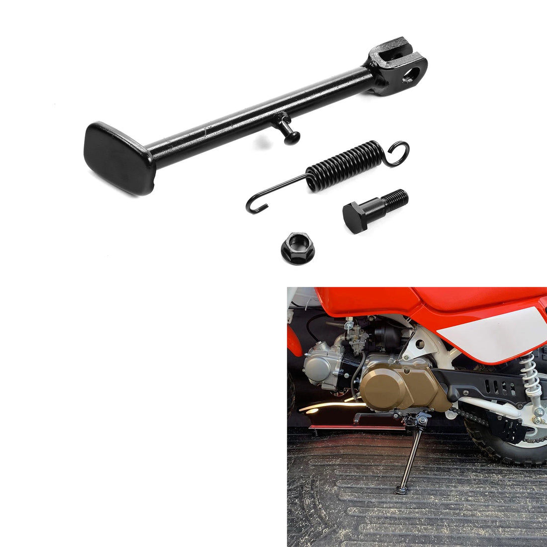 Black Side Kick Stand Assembly Fit For Honda Z50R A-STAND 1986-1999 98 97 96 95
