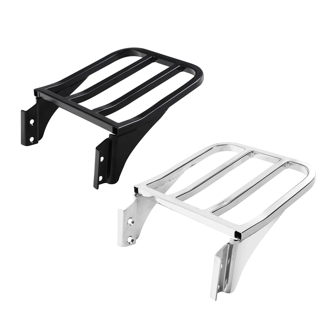 Chrome/Black Sissy Bar Luggage Rack Fit For Harley Softail Flst Sportster Dyna