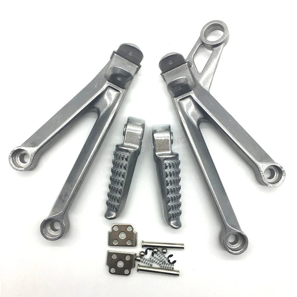 Silver Passenger Rear Foot Pegs Bracket Fit for Kawasaki Ninja ZX10R 2004-2005