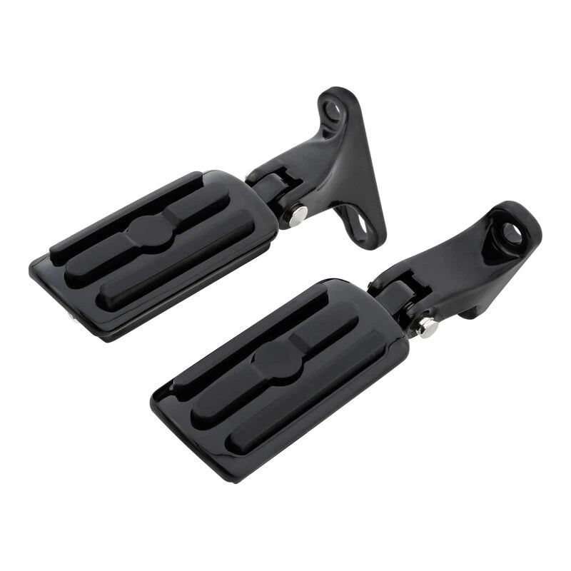 Black Rear Passenger Footpeg Pegs Mount Fit For Harley Touring Road King 93-25