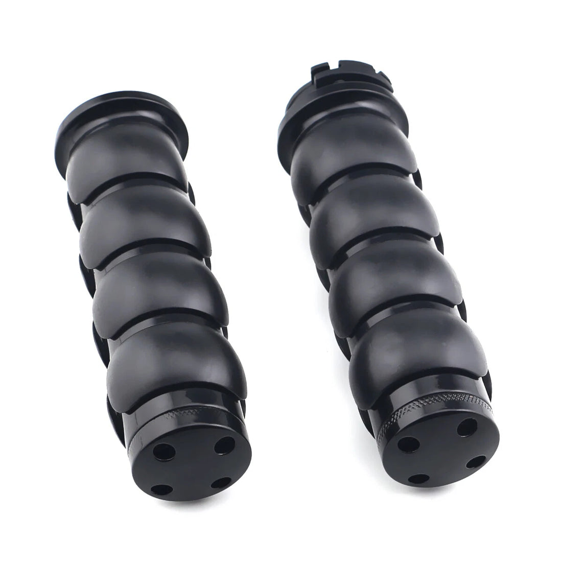 1 inch Black Handlebar Handle Grips For Honda Yamaha Suzuki Kawasaki Triumph