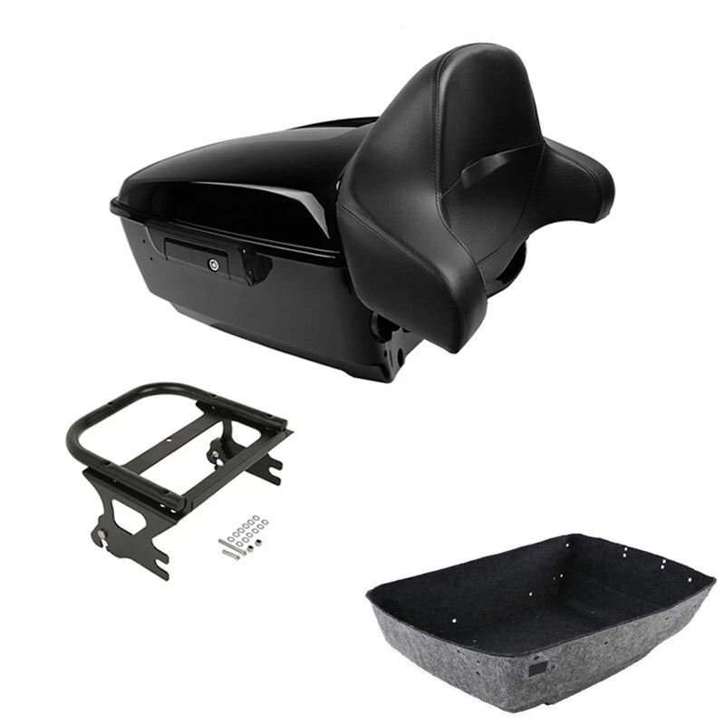 King Trunk Backrest Pad Mounting Rack Fit For Harley Electra Glide 1997-08