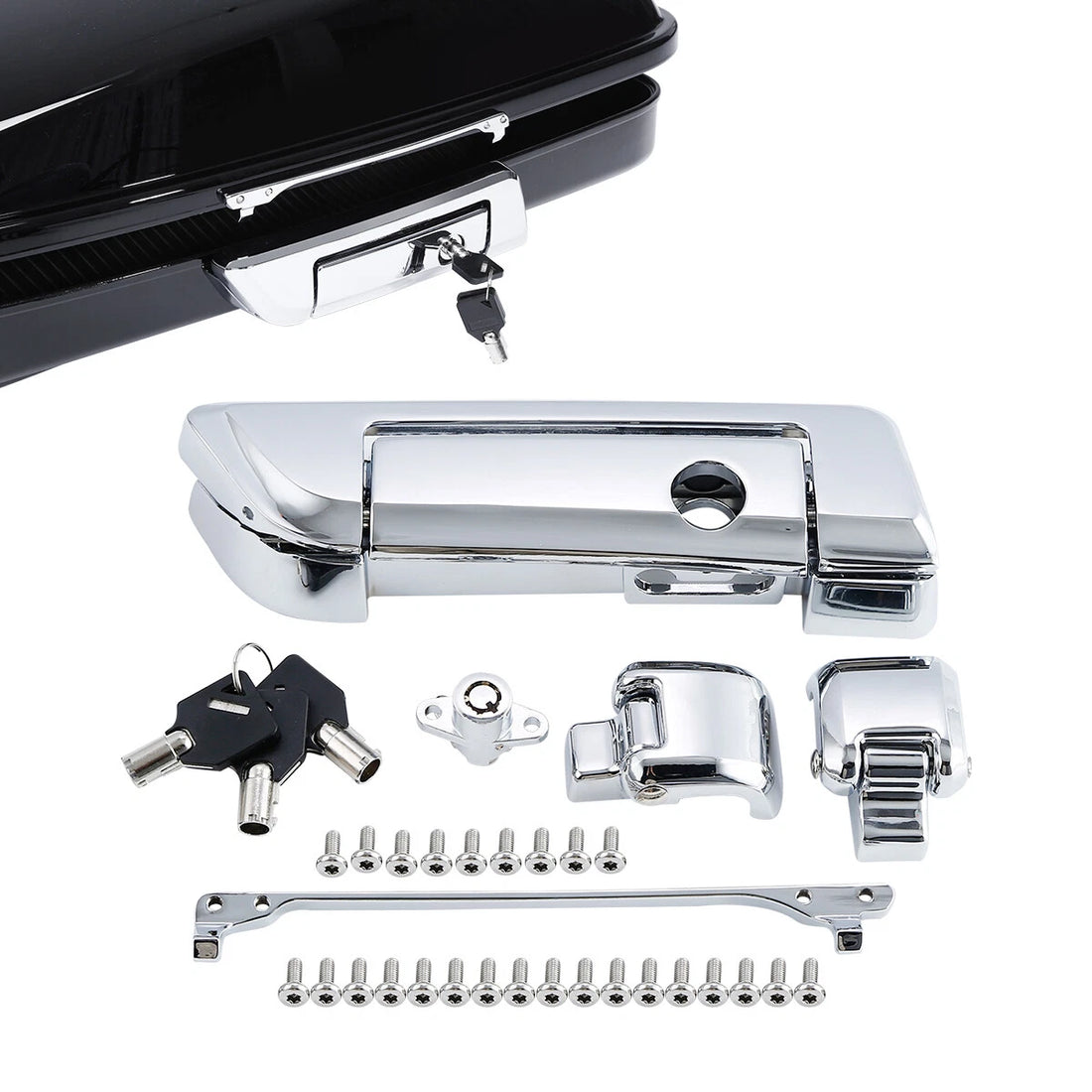 Chrome Trunk Latch Key Fit For Harley Touring Road King Glide 2014-2025 24