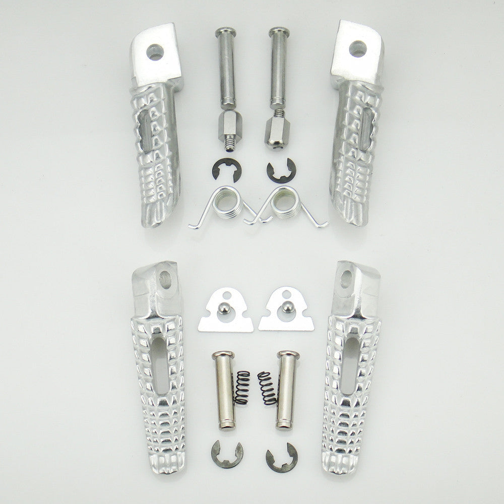 Motorcycle Front & Rear Footrest Footpegs For Suzuki GSXR600/750 2006-2014 Silve