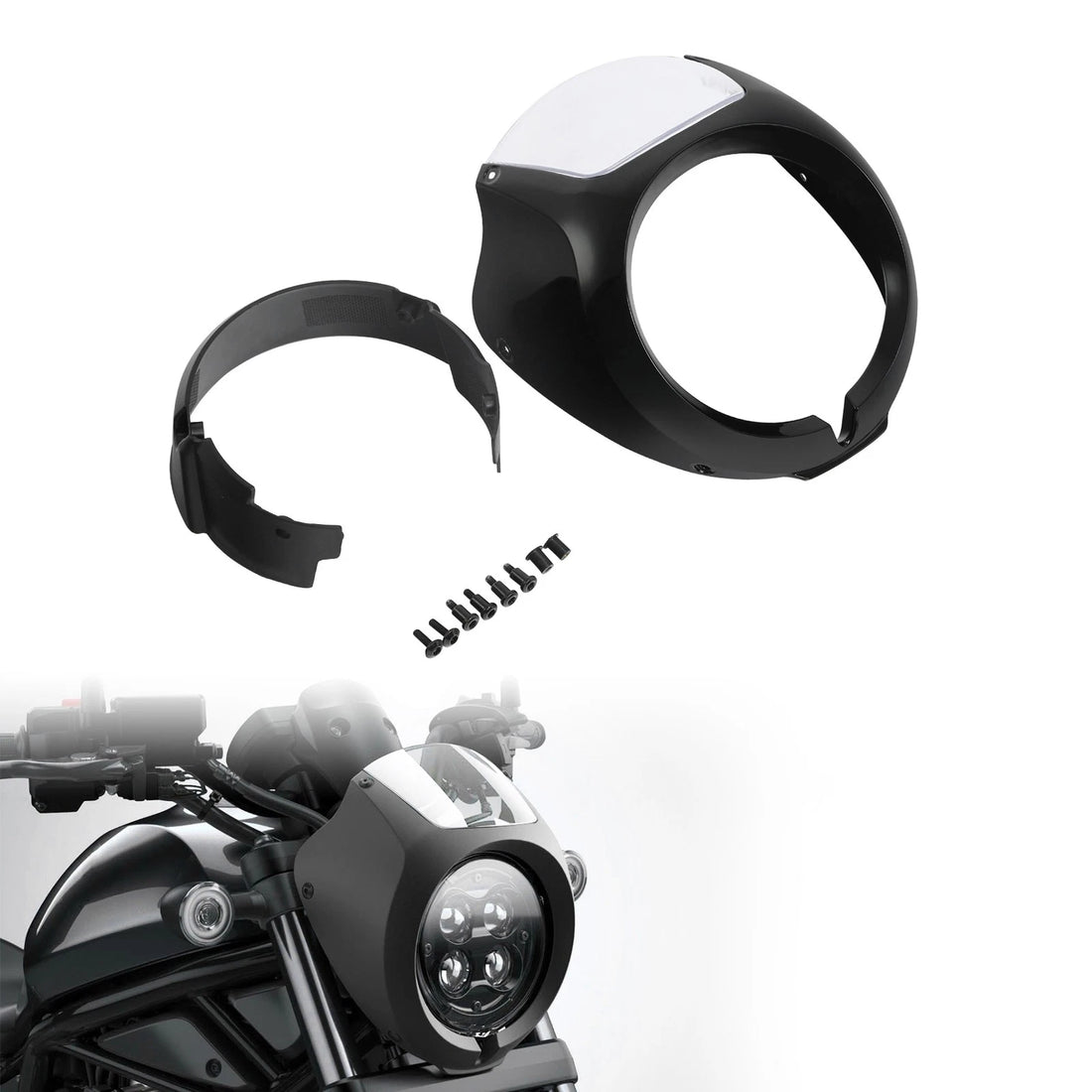 Vivid Black Headlight Fairing Windshield Fit For Honda Rebel 1100 CMX1100 21-25