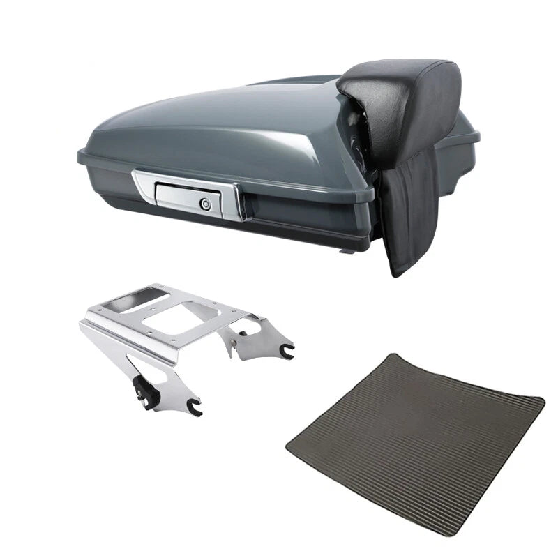 Razor Trunk Backrest Mount Rack Fit For Harley Touring 2009-13 Gunship Gray