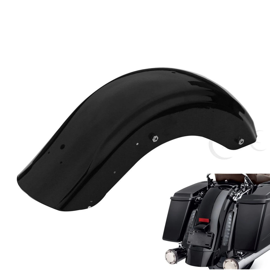 Rear Fender Fit For Harley Touring Street Glide Flhx 2009-2023 Black Tcmt