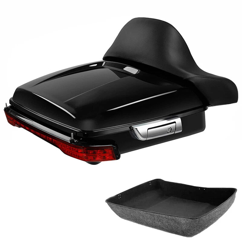 Chopped Trunk Backrest Tail Light Fit For Harley Touring Road King Glide 2014-26