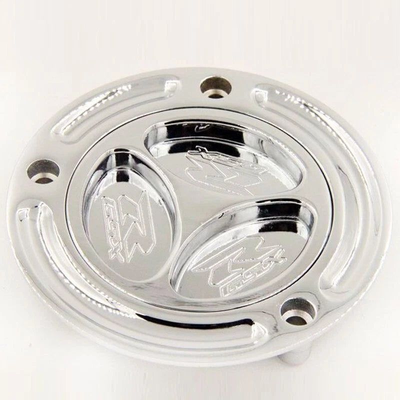 Silver Keyless Fuel Caps Fits Suzuki GSXR600/750/1000 2004-2016 GSX1300R 2008-16