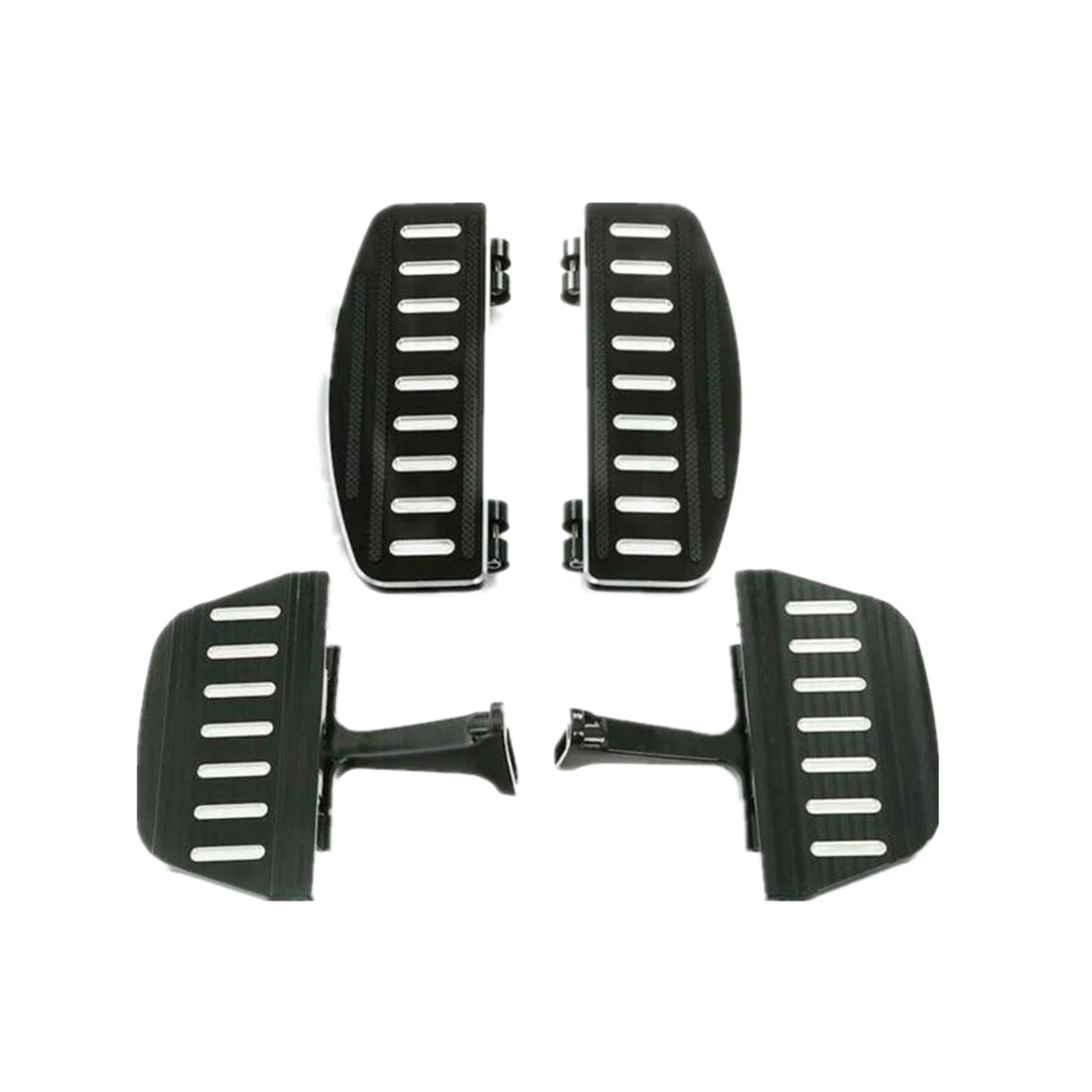 Black Driver & Passenger Floorboard Footboard Fit For Harley Electra Glide 93-25