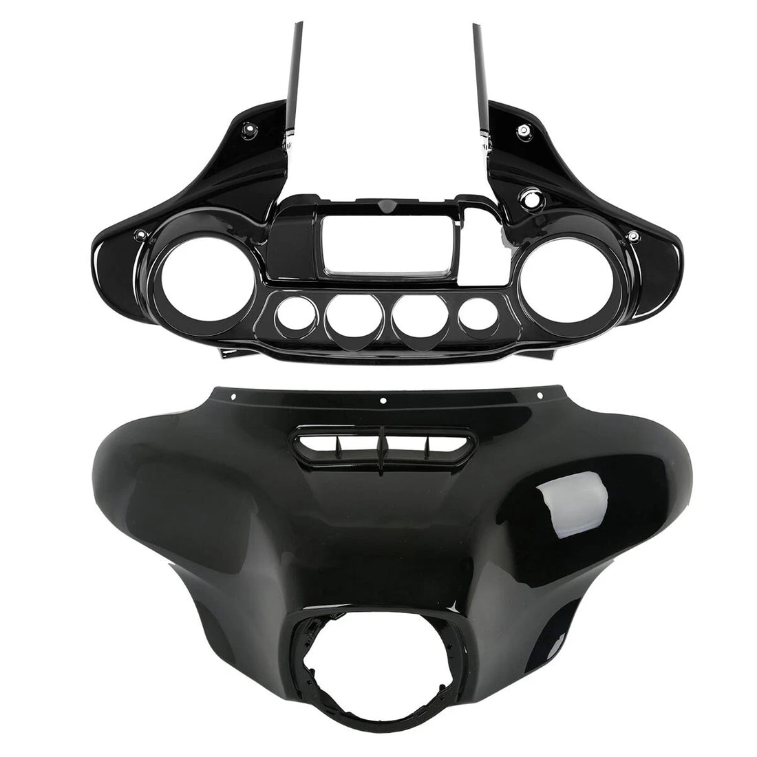 Vivid Black Outer & Inner Batwing Fairings Fits For Harley Electra Glide 2014-24