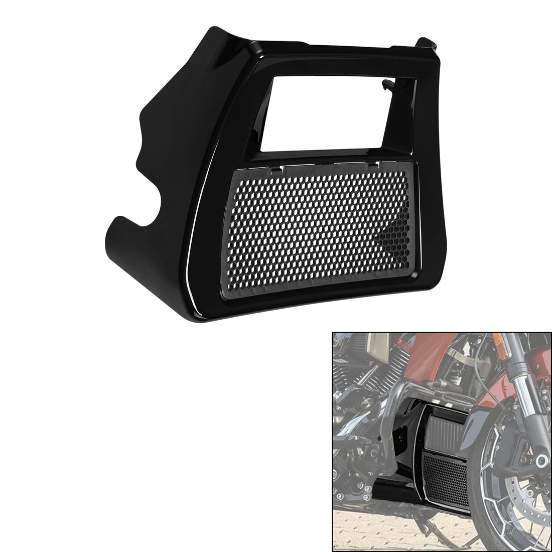 Front Spoilers Radiator Chin Cover Fit For Harley Cvo Road Glide 23-26 Fltrx 24+