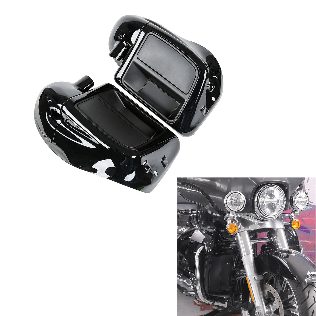 Lower Vented Leg Fairing 6.5" Speakers Grills Fit For Harley Touring 2014-2024