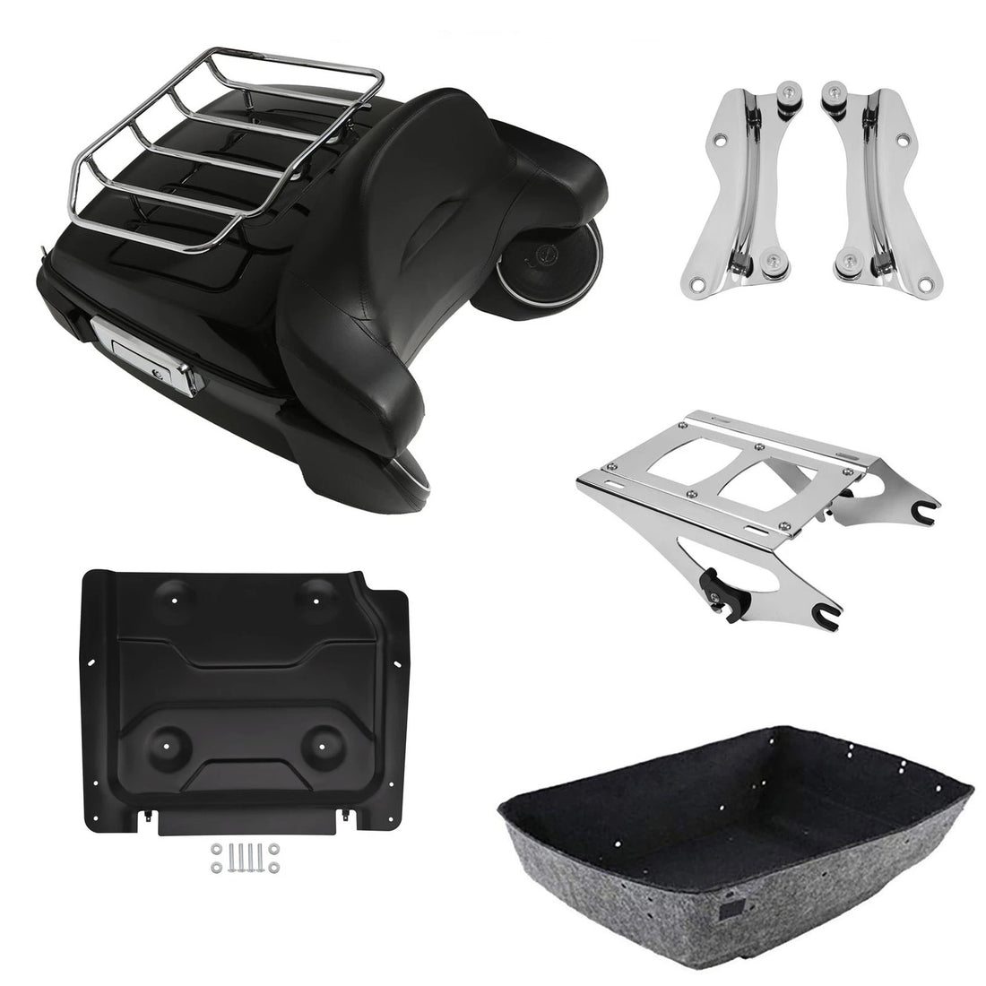 King Trunk Luggage Pad Light Speakers Mount Plate Fit For Harley Touring 2014-26