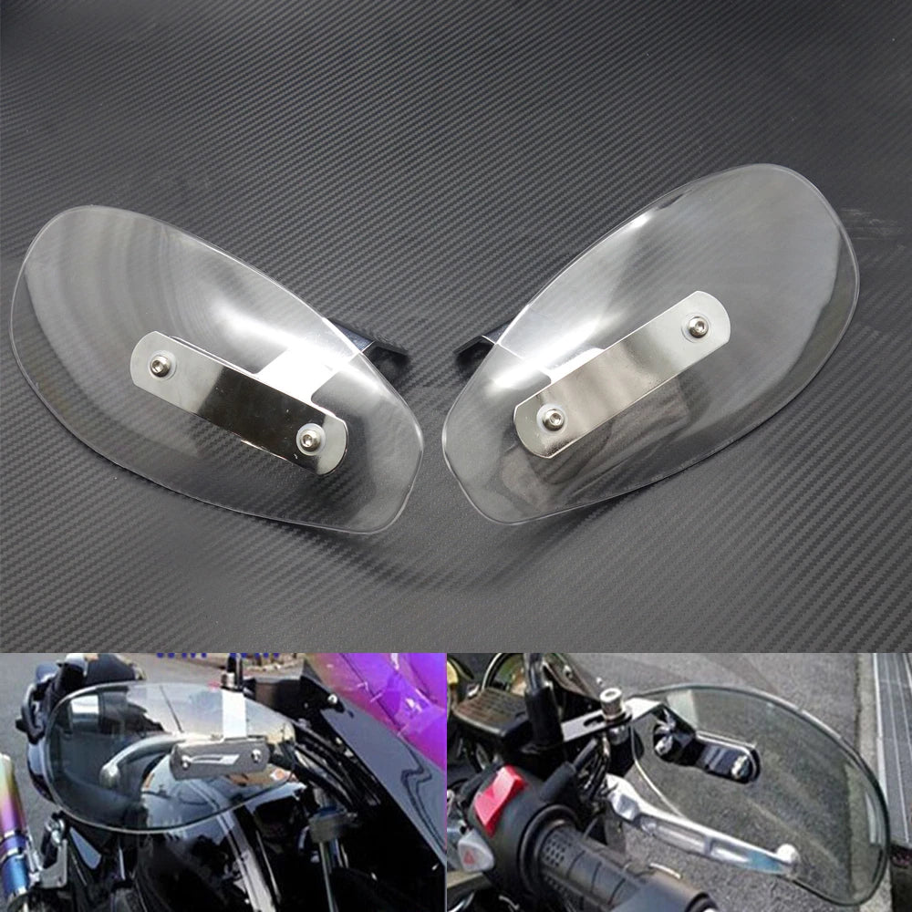 Motorcycle Clear Hand Guard Wind Deflector For Yamaha Kawasaki Honda