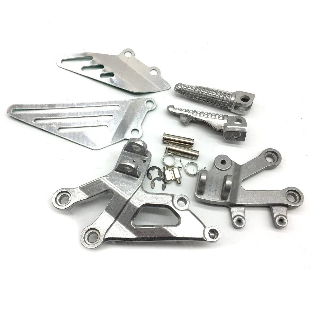 Silver Driver Front Foot Peg Bracket Fit for Kawasaki Ninja ZX12R 2000-2004 2005