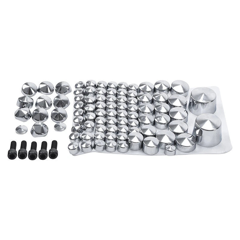 Chrome Bolt Caps Toppers Kit Fit For 2007-2013 Harley Davidson Softail FL Fls FX