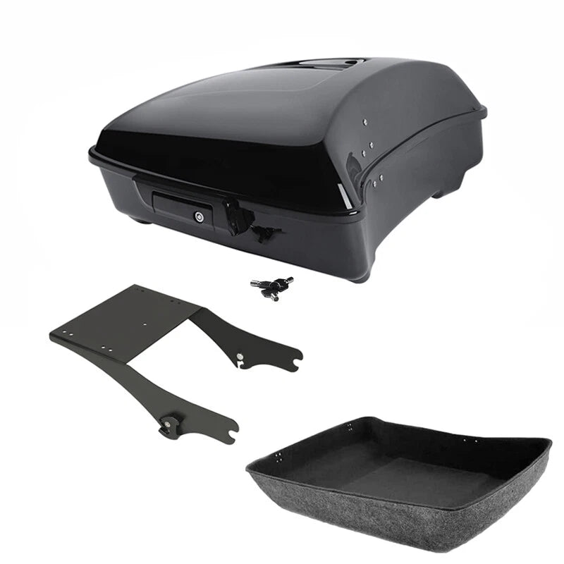 Chopped Trunk Mount Rack Fit For Harley Touring Road King 1997-2008 Black