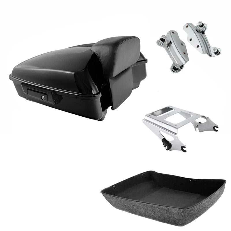 Chopped Trunk Backrest Rack Docking Hardware Fit For Harley Touring 2009-13