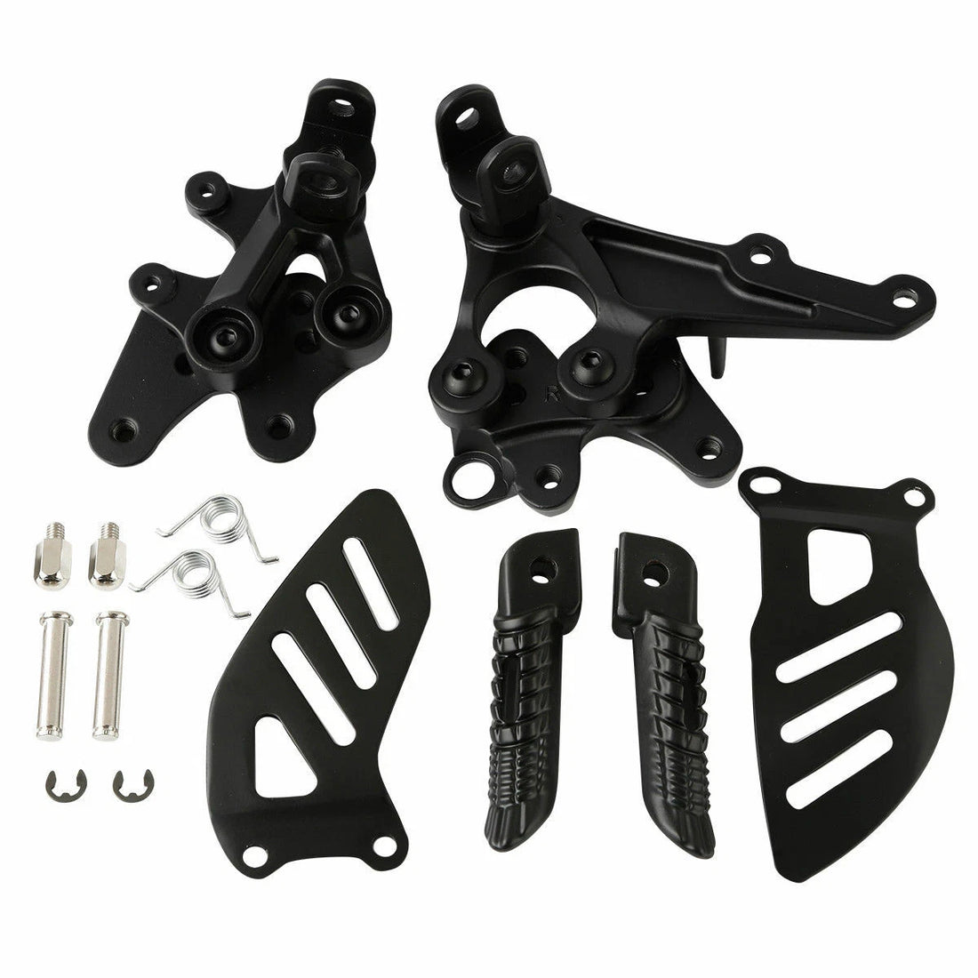 Suzuki GSXR1000 K5 K7 Black Front Foot Pegs Footrest Bracket Fit For 2005-2008