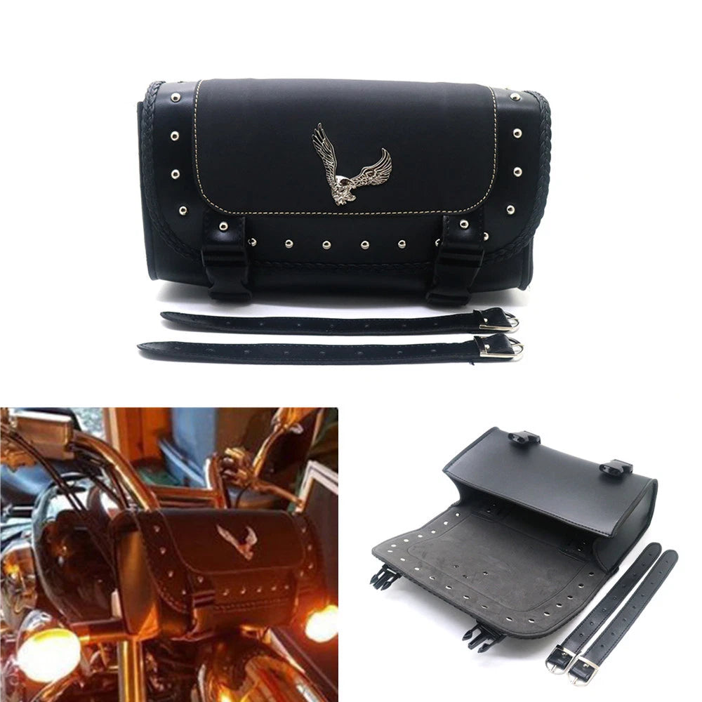 Motorcycle Scooter Saddlebag Tool Bag PU Leather Storage Pouch Bag For Honda