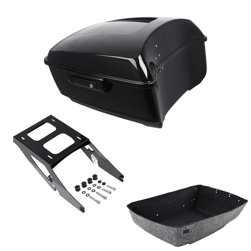 Black King Trunk Luggage Mounting Rack Fit For Harley Sport Glide Flsb 2018-2021