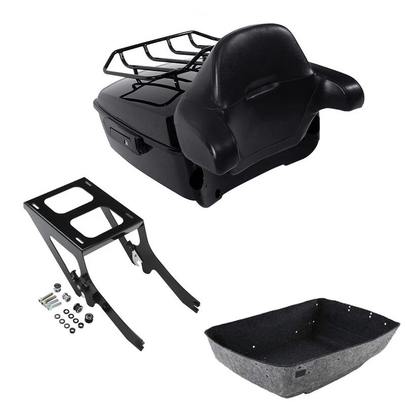 King Trunk Pad Backrest Rack Mount Fit For Harley Heritage Classic Flhcs 18-2026