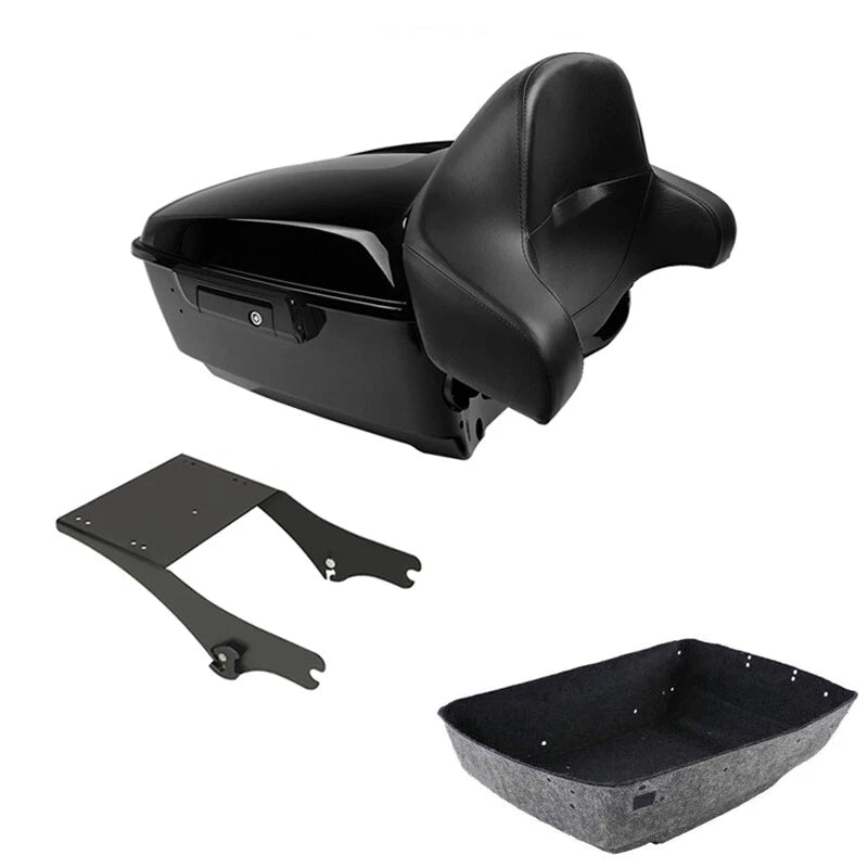 King Trunk Backrest Mount Rack Fit For Harley Touring Touring 97-08