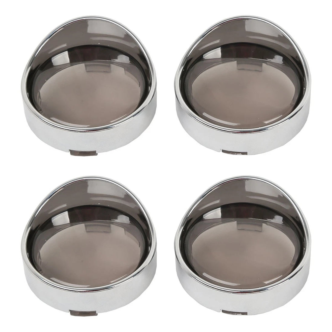 Turn Signal Light Trim Ring Visors Bezels Smoke Lens Fit For Harley Softail Dyna