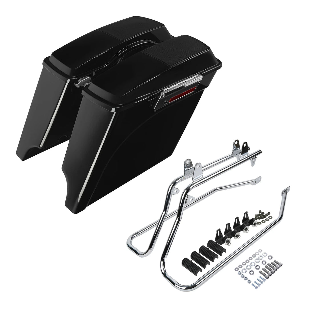 5" Stretched Saddlebags 6x9" Speaker Lid Bracket Fit For Harley Fatboy 1984-2017