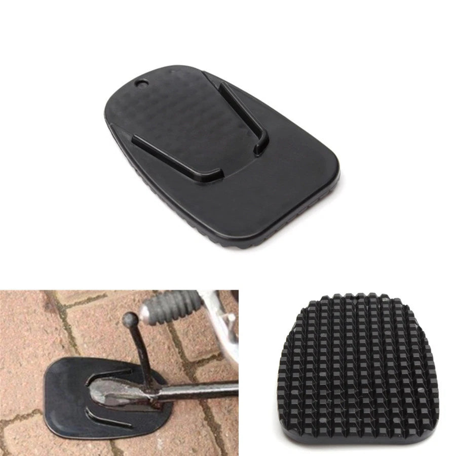 Motorcycle Side kickstand Plate Base Bike Biker Kick Parking Stand Support Pad