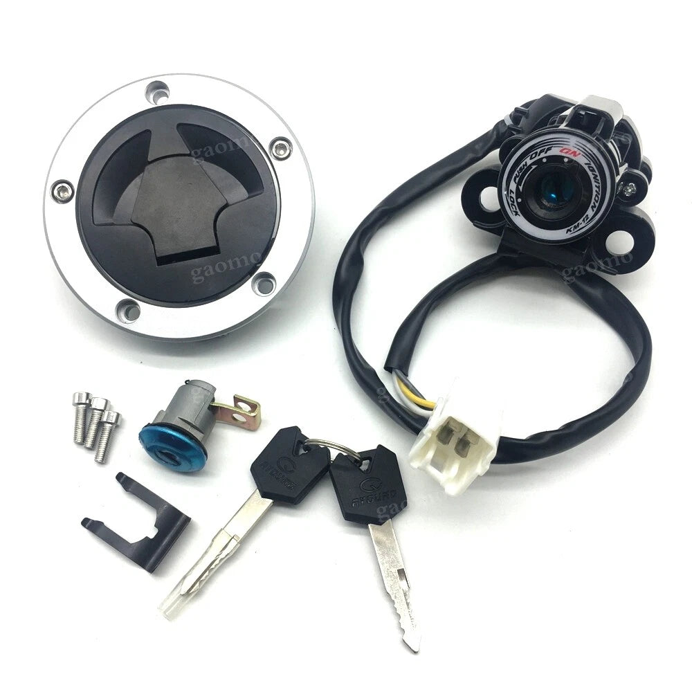 Fuel Gas Cap Ignition Switch Seat Lock Set For Kawasaki Ninja ZX6R/636 2013-2018