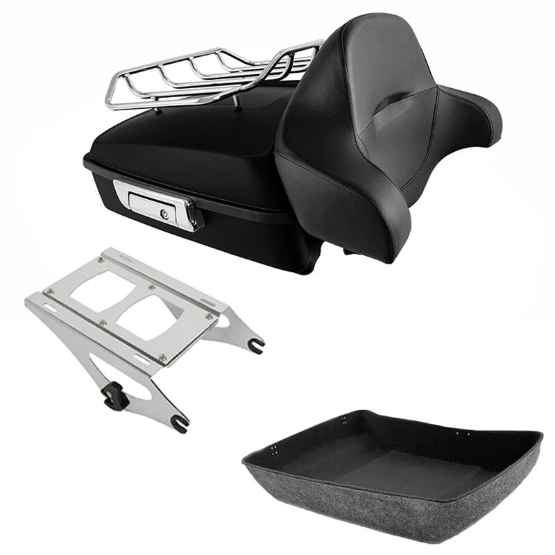Chopped Trunk Backrest Top Rail Mount Fit For Harley Touring Road Glide 14-2026