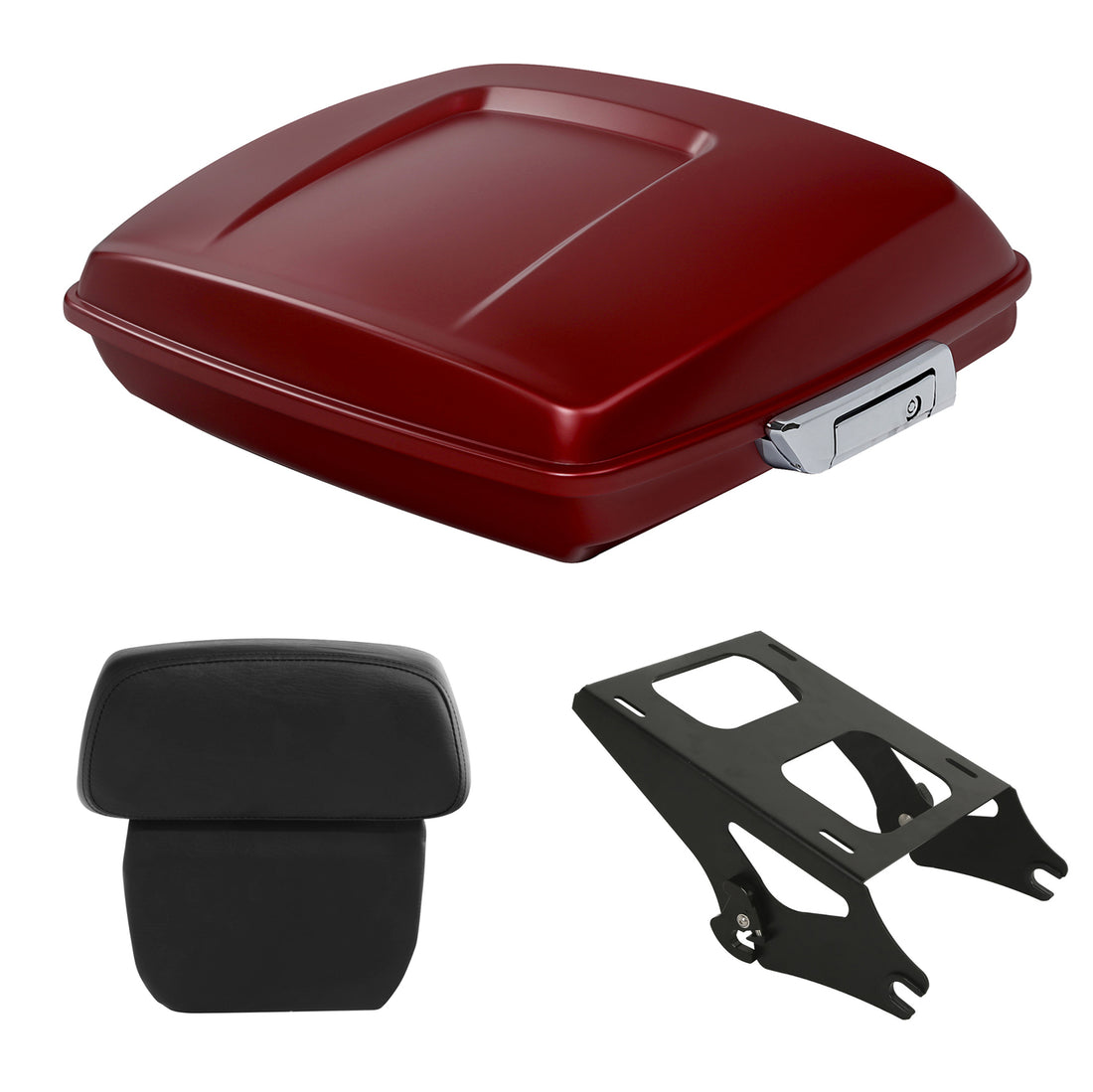 Razor Trunk Backrest Mounting Rack Fit For Harley Touring 14-24 Wicked Red Denim