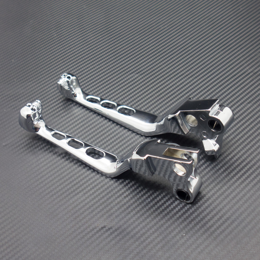Chrome Skull Brake Clutch Lever For Harley Sportster XL883 XL1200 1996-2003