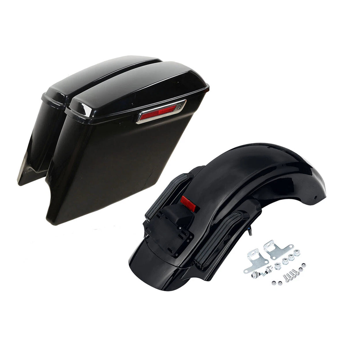 5" Stretched Saddlebags Rear Fender Fit For Harley Touring Road Glide 2014-2024