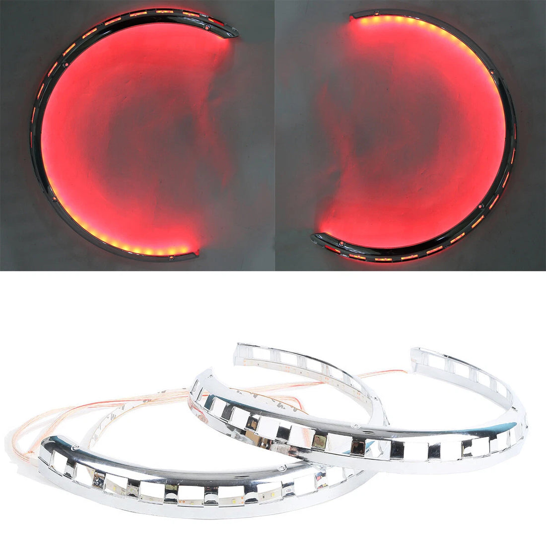 Brake Rotor Covers Ring of Fire Red Fit For Honda Goldwing 1800 GL1800 01-17 F6B