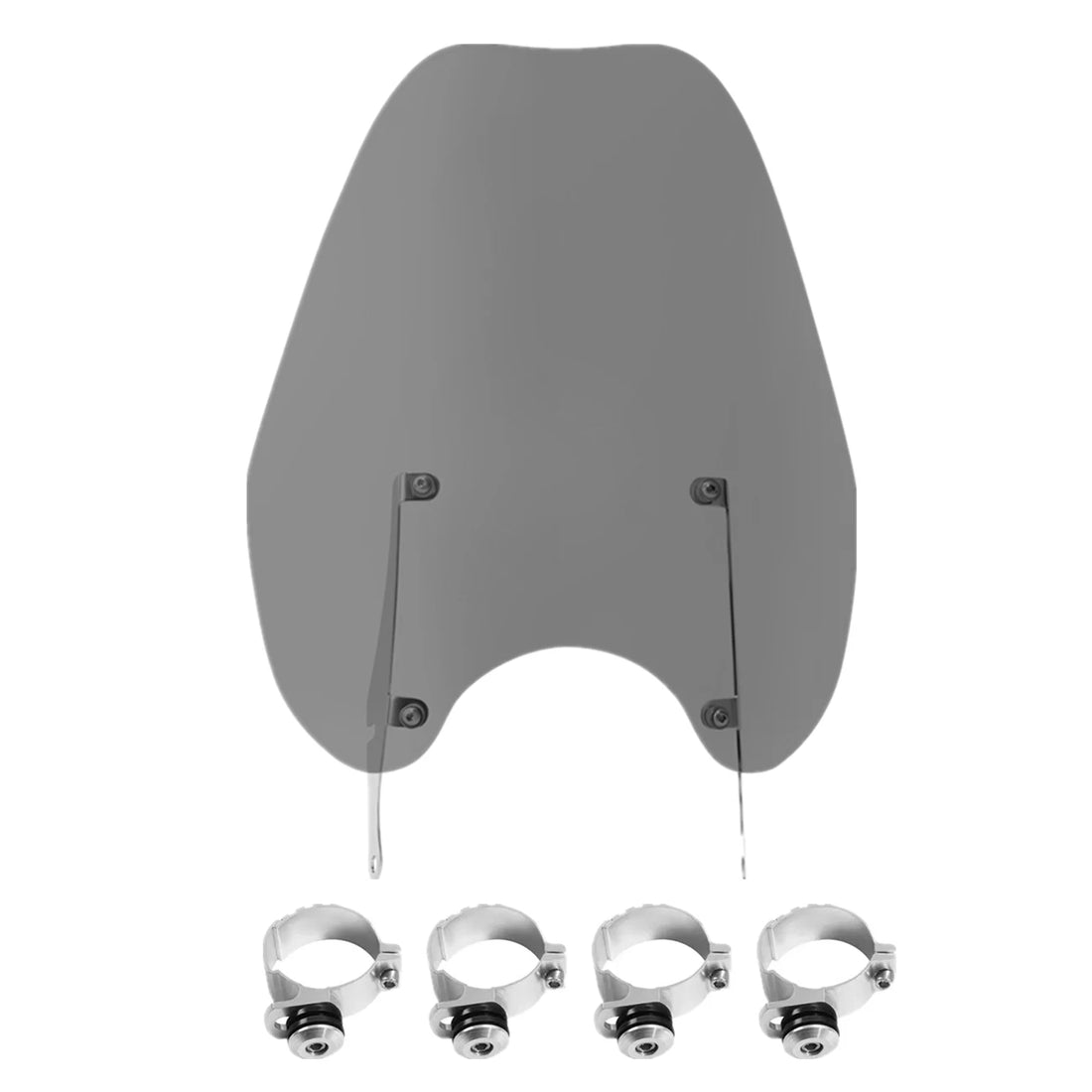 Smoke Windshield & 49mm Clamps Fit For Harley Softail Street Bob Low Rider 18-Up
