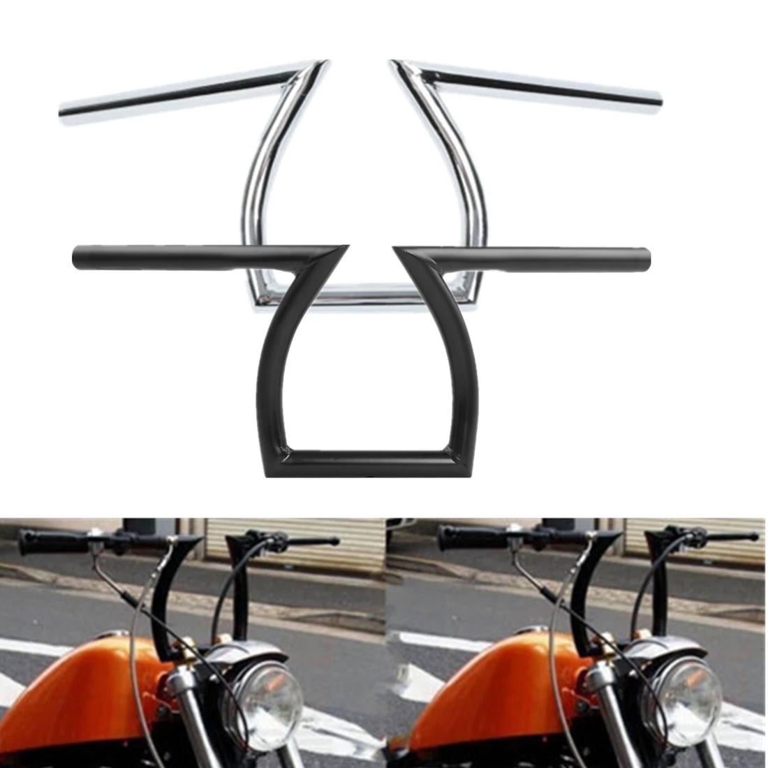1" Handlebar Z Style Fit For Harley Sportster XL 1200 883 Custom Bobber
