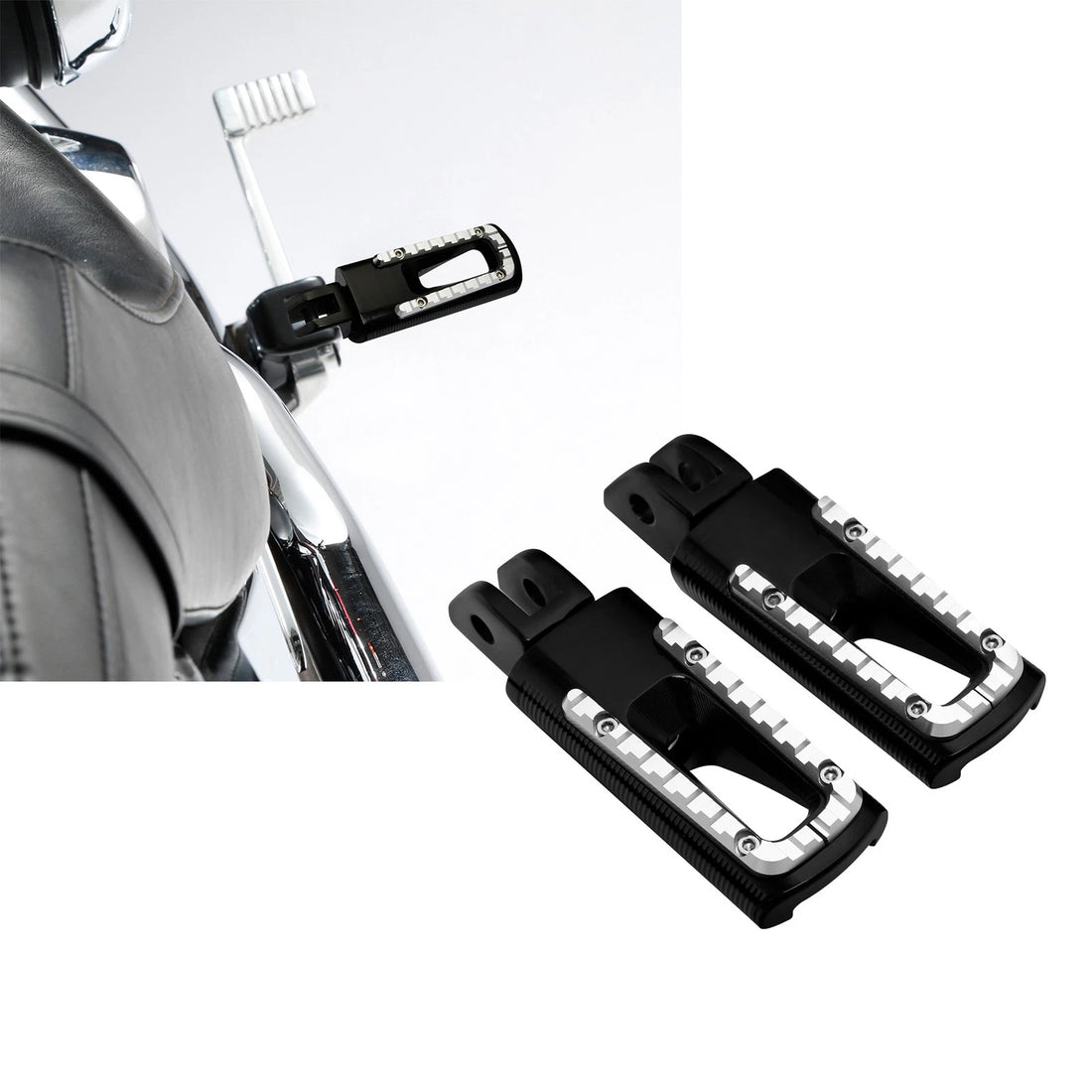 Front Driver Foot Pegs Footpeg Fit For Harley Softail Low Rider Street Bob 18-25