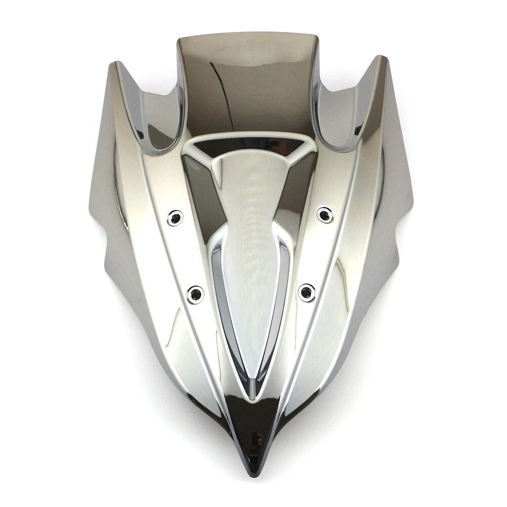 Motorcycle Windshield Windscreen For Kawasaki Z250 Z300 2013-2018 Chrome