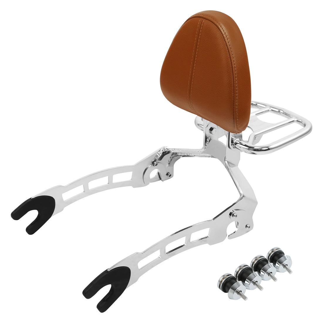 Chrome Sissy Bar Backrest Luggage Rack Spools Fit For Indian Scout 2015-24 Sixty